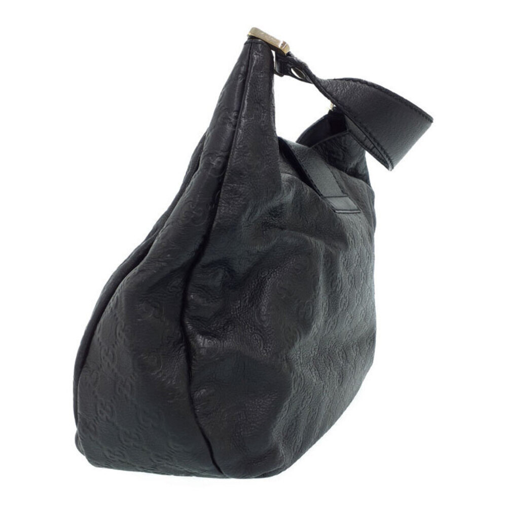 Gucci Hobo Leather Web Bag Black ssima